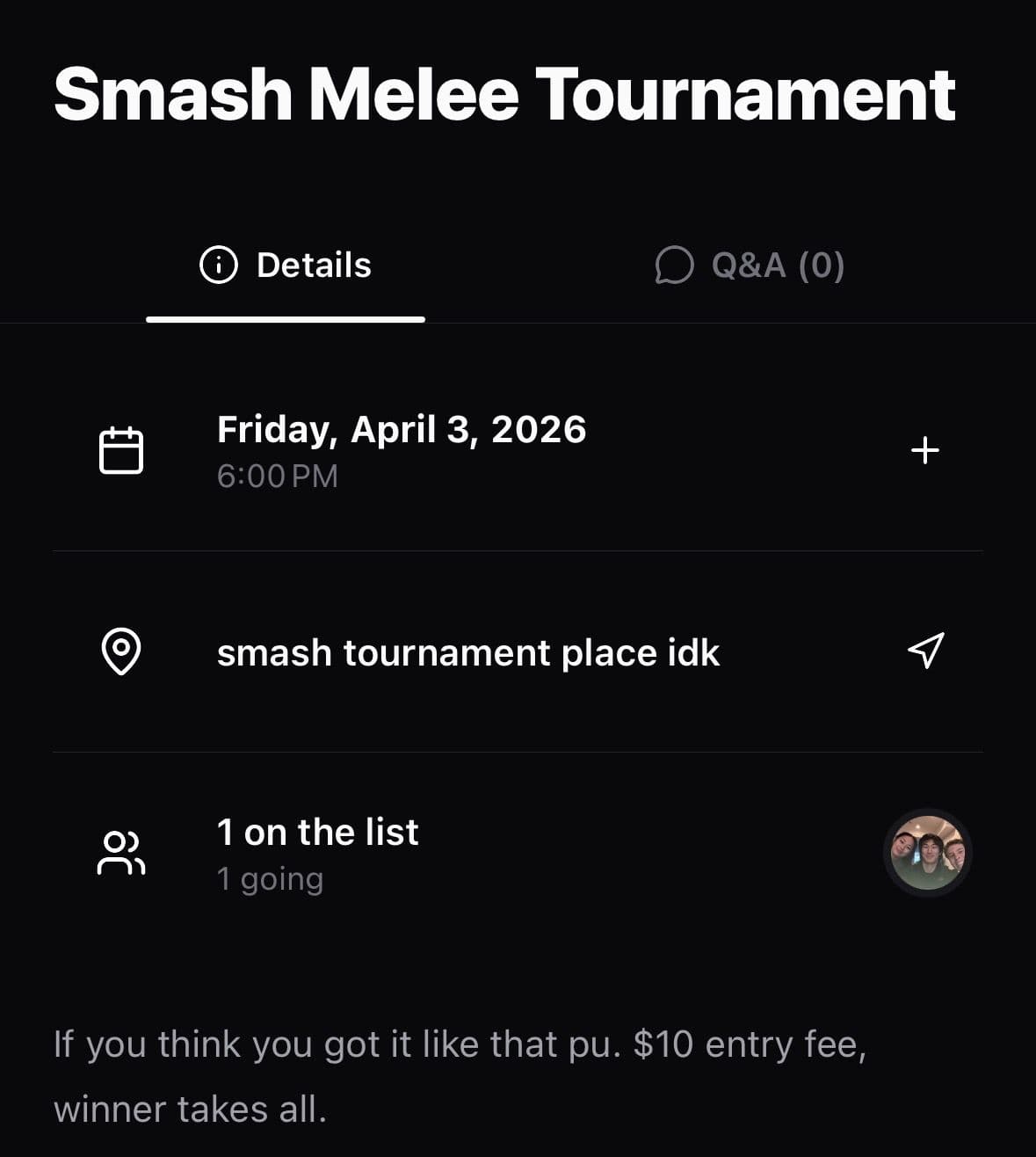 Upcoming events